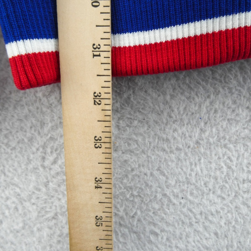 Starter Jacket Mens Large New York Giants Blue Snap Front Varsity Mesh Polyester - Picture 5 of 10